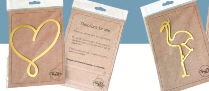 Designer line art cake toppers