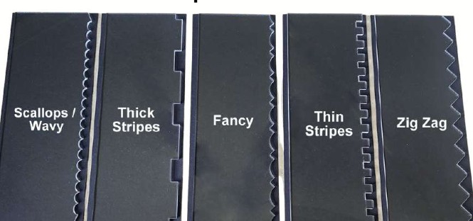 Perspex cake scrapers